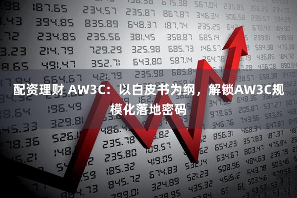 配资理财 AW3C：以白皮书为纲，解锁AW3C规模化落地密码